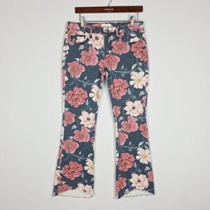 Driftwood Eva Bootcut Jeans 29 Masquerade Noir Floral Low Rise Stretch Denim